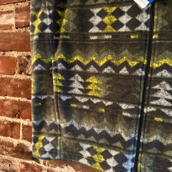 Columbia Men’s Fleece Vest Peatmoss Southwestern - Picture 3 of 4